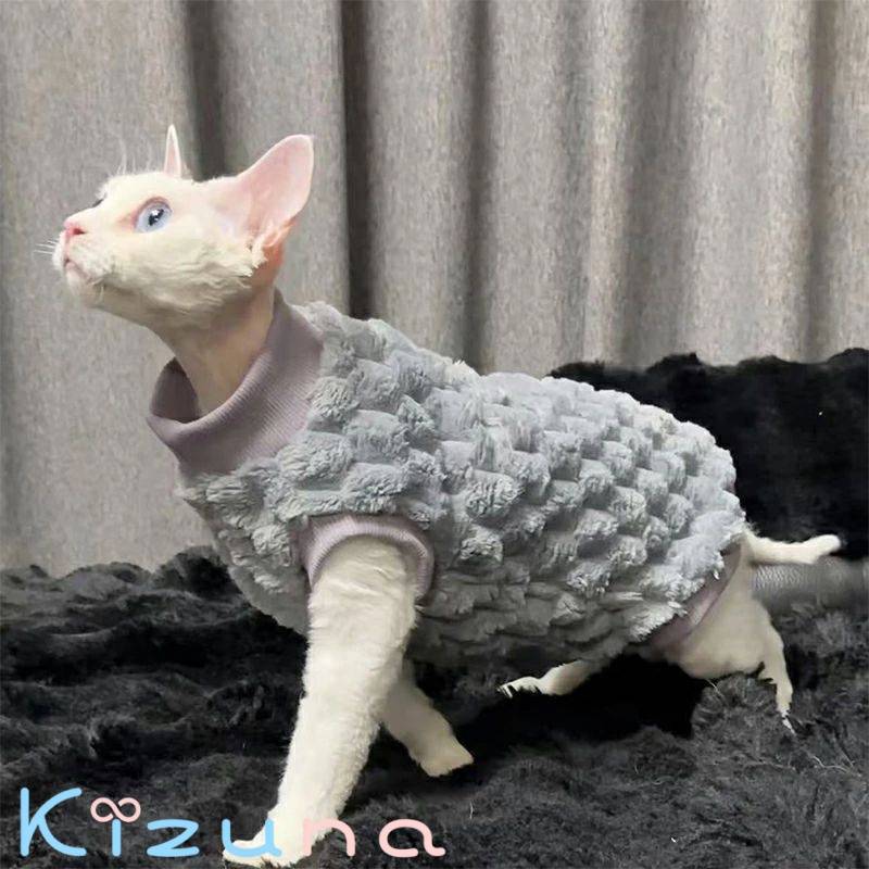 秋 冬 キャットウェア ふわふわ 寒さ対策 デボンレックス スフィンクス猫 猫服 おしゃれ トレーナー 犬服 シャム 柔らかい 肌着 抜け毛対策 つなぎ 部屋着 ペット ルームウェア アビシニアン 着脱簡単 アウトドア コーニッシュレックス kizuna-shop-10033999 絆shop サンプル画像3