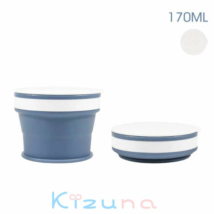 折りたたみ カップ コップ 伸縮 たためる 170ml 270ml 350ml ポータブル マイカップ シリコン製 フタ付き 携帯コップ コンパクト 軽量 持ち運び こぼれない ポケット入り アウトドア キャンプ タンブラー 登山 学校 外出 旅行 kizuna-shop-10003552 絆shop サンプル画像3