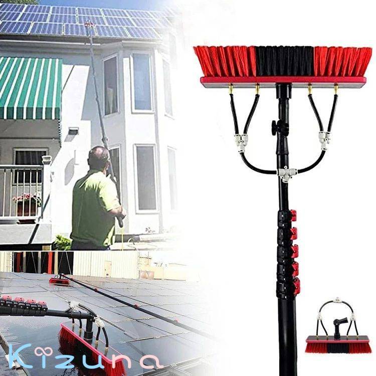 高所掃除ブラシ 外壁掃除 3.6m~10.8m 掃除ブラシ長い 給水伸縮ブラシ 35ブラシヘッド 窓ガラス 壁掃除 ..