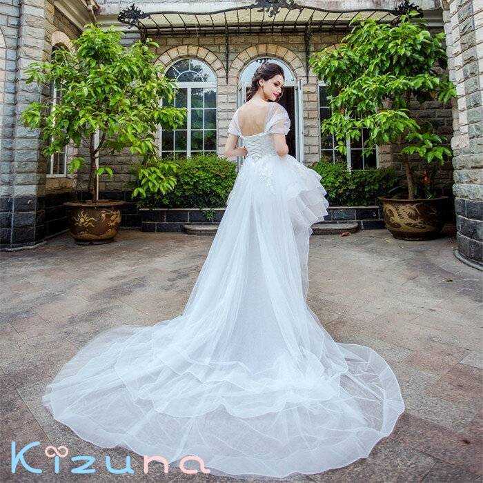 ミニドレスウェディングドレスふわふ...