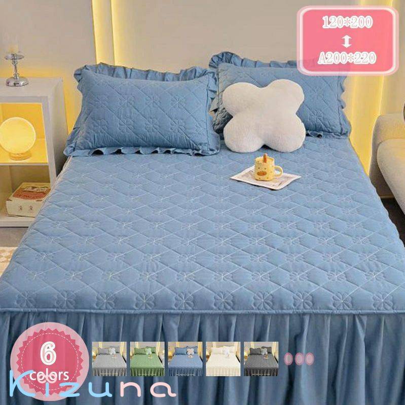 ベッドスカート シーツ シングル セミダブル フリル フラットシーツ ベッドカバー ベッドシーツ ベッド..