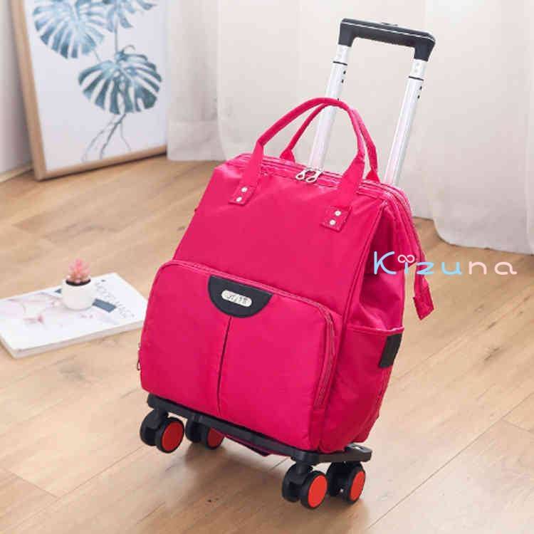 ソフトキャリーバッグリュック リュックになる キャリー 機内持ち込み レディース 2way キャリーバッグ スーツケース 軽量 大容量 ソフトキャリーバッグ キャスター付きリュック リュックサック マザーズバッグ 短期旅行カバン 撥水 4輪 収納便利 キャリー取り外し可能 kizuna-shop-10009765 絆shop サンプル画像2