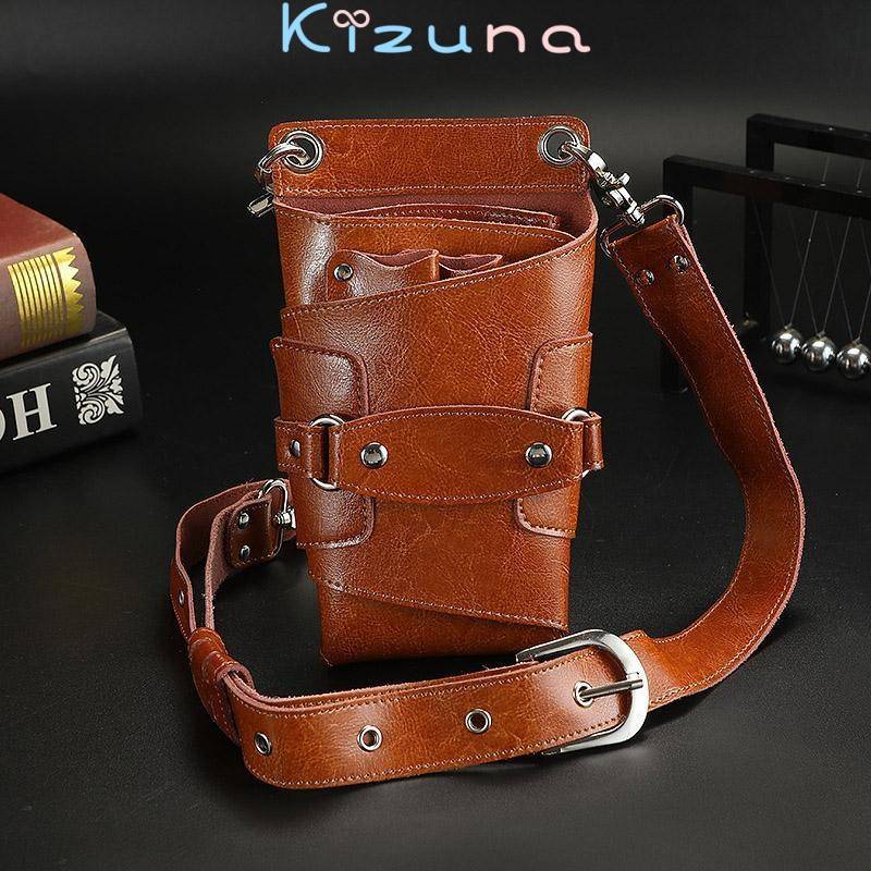 シザーケース 美容師 トリマー 花屋 軽い 牛革 本革 ショルダーバッグ シザーバッグ 理容師 送料無料 持ち運び サロン 多機能 大容量 お洒落