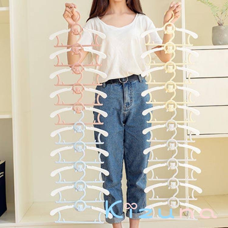 20本組 子供用ハンガー キッズハンガー 伸縮 連結フックデザイン 滑り止め 衣類ハンガー 伸縮式 すべらない ベビーハンガー 便利 重ね掛け 伸縮タイプ 赤ちゃんハンガー 洗濯ハンガー 収納 耐久性 軽量 旅行 滑り止め 多機能 省スペース 新生活 出産祝い ハンガー kizuna-shop-10006354 絆shop サンプル画像2