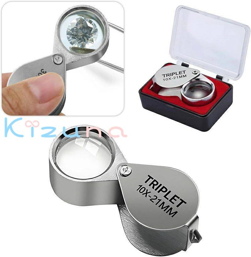 ジュエリールーペ 虫眼鏡 ルーペ 10倍 携帯用 拡大鏡 ペンダント ジュエリールー ペ 手持ち拡大鏡 読書..