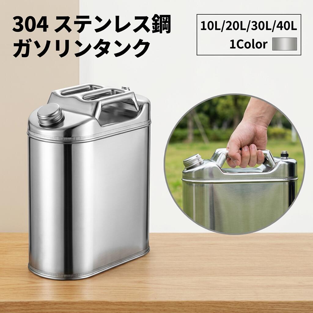 304ステンレス鋼 ガソリンタンク 5L 10L 20L ブラック スパイスイエロー おしゃれ 灯油用 灯油タンク ケロシン缶 ステンレスシルバー おしゃれ ガソリン用 車用 防災用 防爆タンク ステンレス容器
