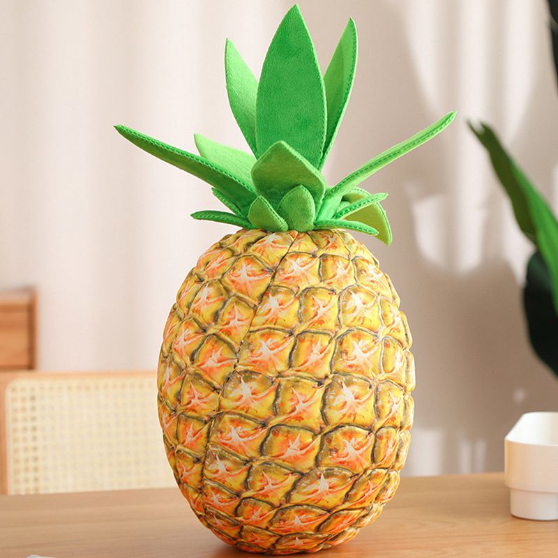 乐天商城 - ＼SALE 1点5％OFF 2点10％OFF／抱きまくら パイナップル ぬいぐるみ 果物 3D 本物そっくり リアル もちもち 大きい 可愛い クッション 添い寝 ギフト プレゼント 柔らかい 置物 インテリア 背もたれ 寝具 部屋飾り