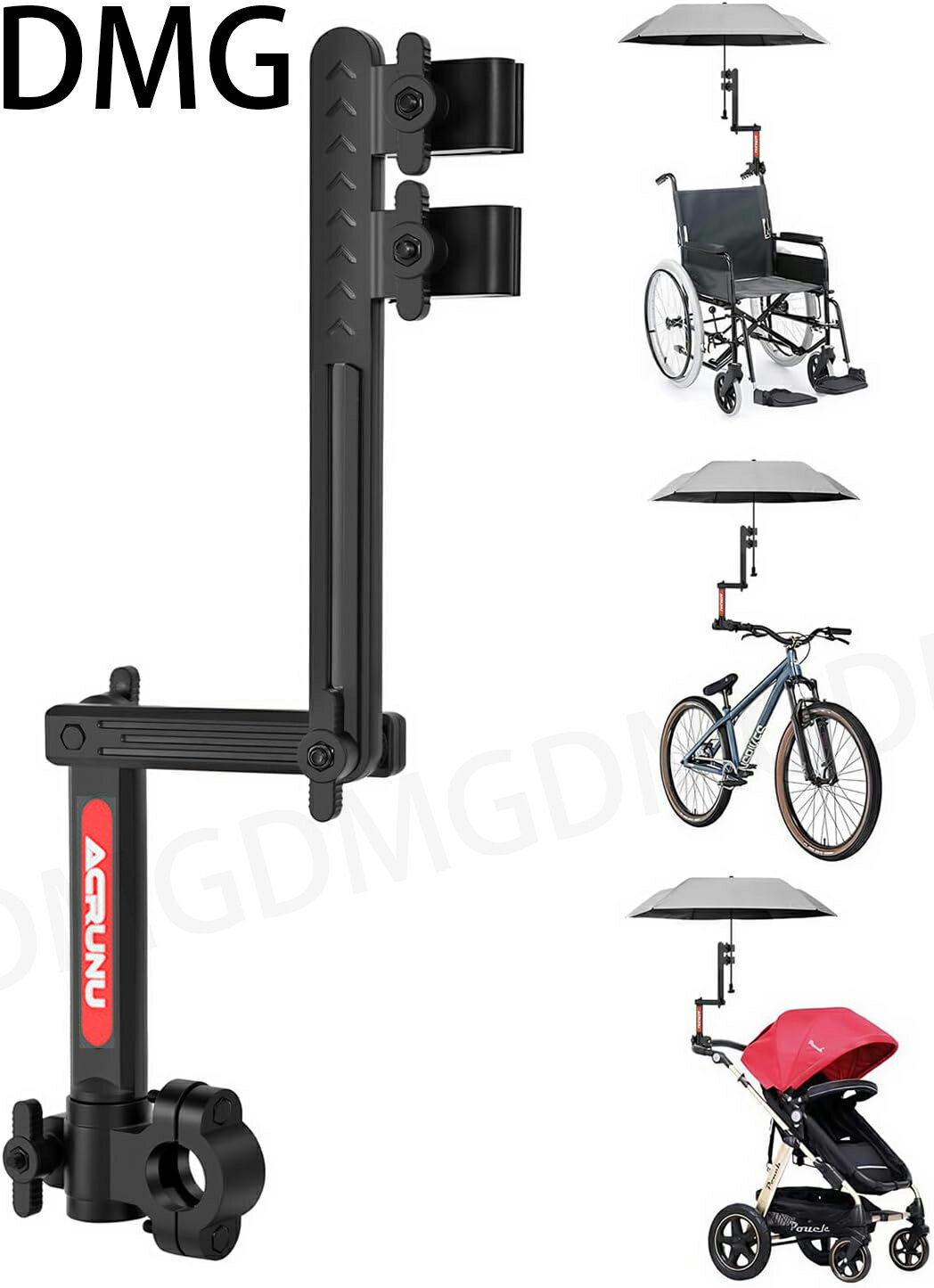 Rakuten - 自転車用 傘ホルダー 自転車スタンド 電動自転車用 ベビーカー 傘スタンド 傘 固定 パラソルスタンド 傘スタンド 傘キャッチ 反射シール付 傘固定具 傘固定スタンド 日除け傘 支持具 ベビーカー 傘取り付け具
