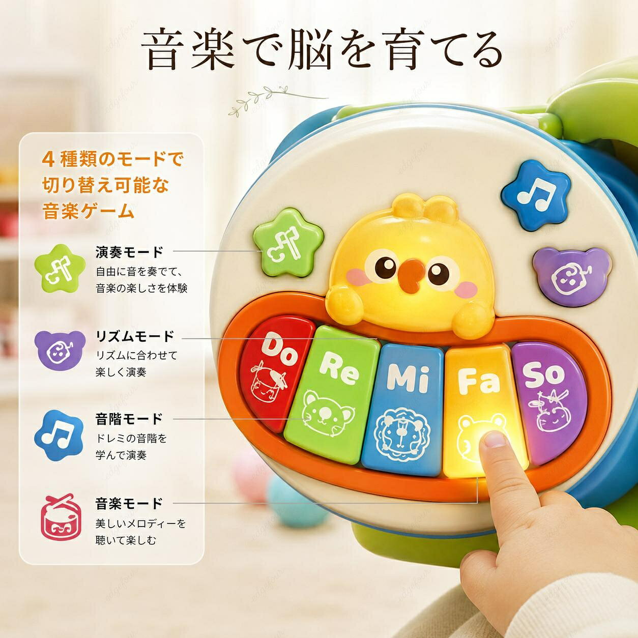 ＼1点5％OFF 2点10％OFF／モンテッソーリ 型はめ 形合わせ 音の出るおもちゃ 五感刺激おもちゃ 音が鳴る・ぴかぴか光る 女の子 赤ちゃん 知育おもちゃ 早期開発 指先訓練 モンテッソーリ教具 学習パズル 幼児 数字 男の子 0歳1歳2歳3歳 お誕生日プレゼント 人気贈り物ギフト kizuna13-10002437 Edgefour サンプル画像3