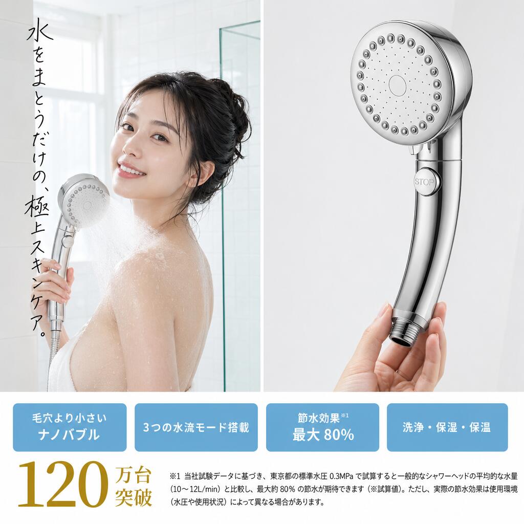 Minus Ion Shower - ＼SALE 1点5％OFF 2点10％OFF／シャワーヘッド マイクロナノバブル 節水 手元止水 洗浄力 80%節水 高洗浄力うるおい ミスト 増圧 ジェット機能 スパレベル ケア ミストマイクロナノ 3段階モード 美髪 美顔 洗顔 風呂 家庭 プレゼント 取り付け簡単 美肌 国際汎用基準G1/2