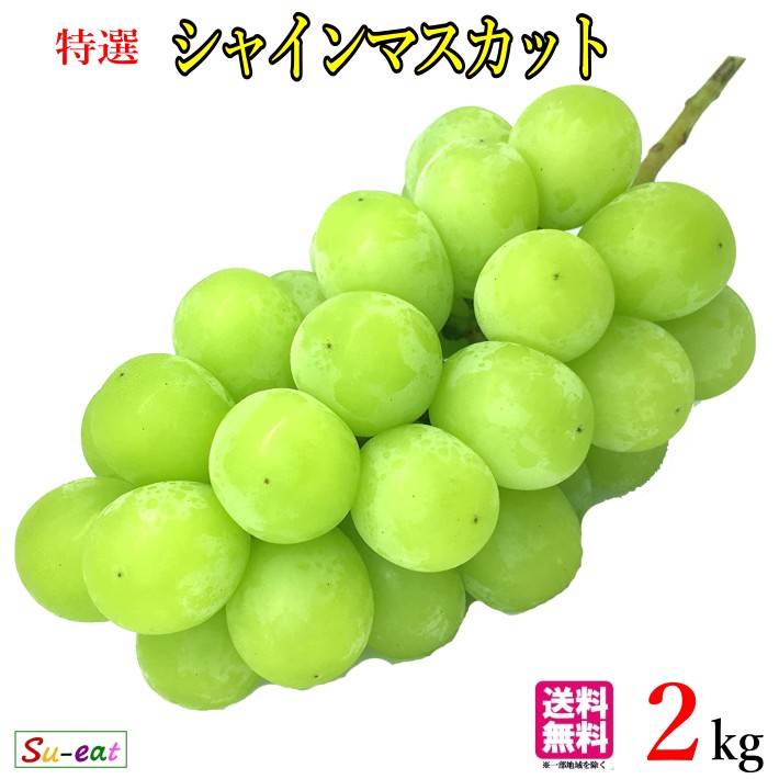 乐天商城 - 9月中旬〜下旬　特選 シャインマスカット　ぶどう 長野県産 2キロ