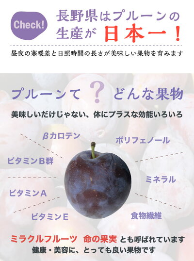 加工用生プルーン減農薬長野県産3キロ生食には向きません
