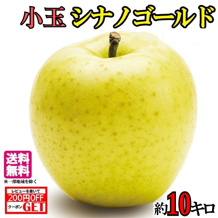 りんご 10月中旬〜下旬　小玉 シナノゴールド りんご　減農薬 長野県産　10キロ　レビューを書いたら200円クーポン