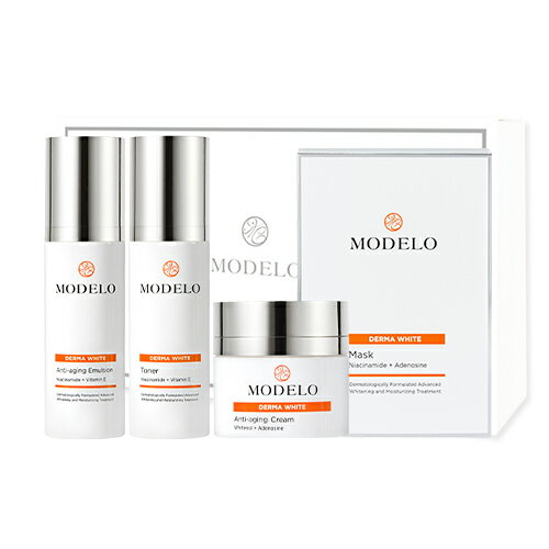 MODELO化粧品 宮KUNGモデロ ダーマホワイト( MODELO DERMA WHITE)4種 スキンケアセット美容皮膚料トータルスキンケア、変わらぬ若さのための処方 モデロ化粧品