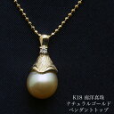 K18 南洋真珠 ナチュラルゴールド ペンダントトップ 白蝶パールペンダント 18金イエローゴールド 小ぶり 個性的 ギフト プレゼント 普段使い カジュアル ...