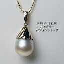 K18 南洋真珠 ペンダントトップ バイカラーバロック 11mm up 白蝶パール 18金イエローゴールド 個性的 大ぶり 大きめ 大粒 ギフト プレゼント 普段使い カジュアル 日本製