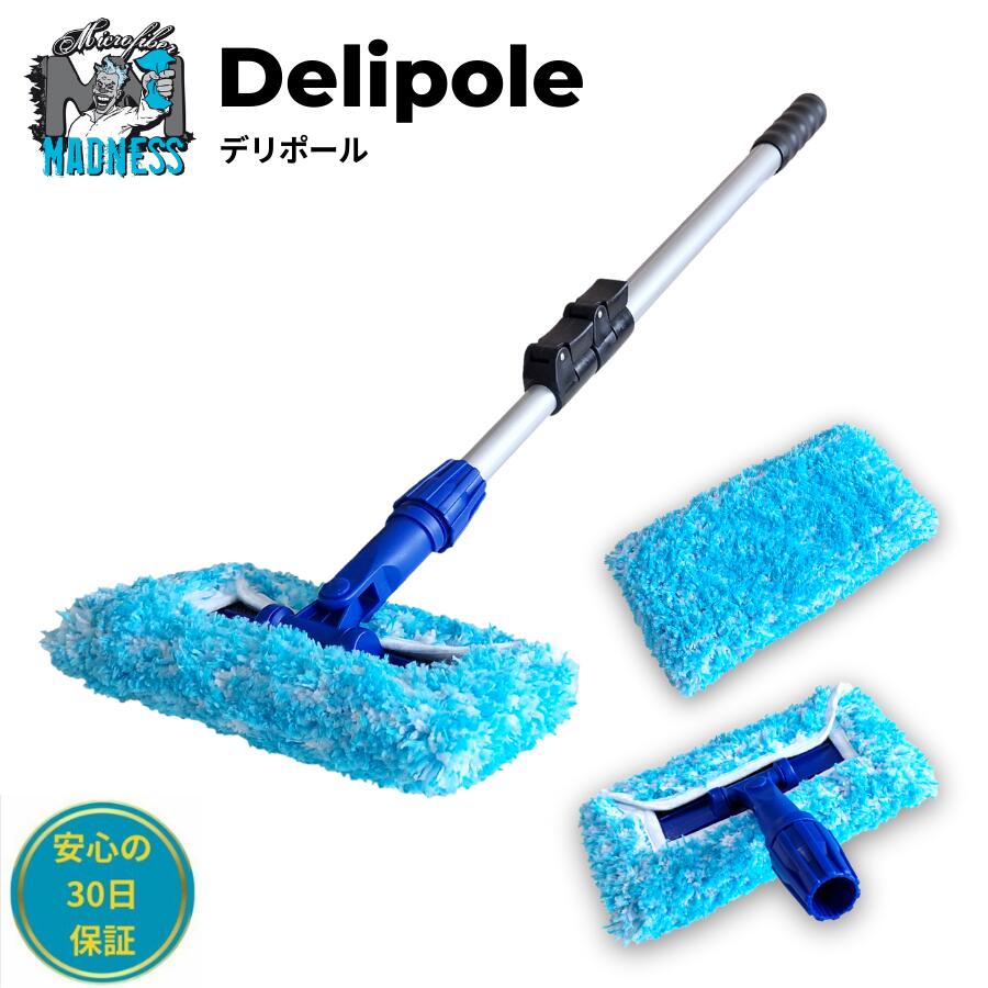 Microfiber Madness（マイクロファイバーマッドネス) 洗車 洗車セット 洗車ブラシ Delipole KIT【 正規代理店品 】洗車ポール 洗車 伸縮 モップ ロング 洗車ブラシ