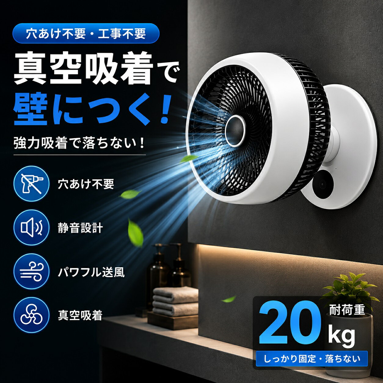 楽天市場】壁掛け 扇風機 トイレの通販