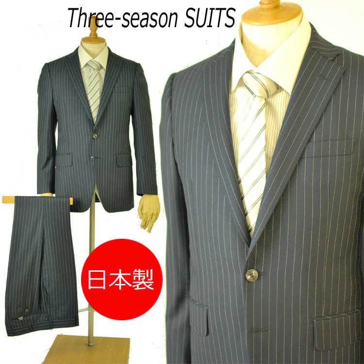 日本製秋冬用*Y体A体AB体サイズ4〜6のみ ノータック スリムスーツ:2B×1 RM306F★パンツ裾未処理