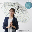 女性用 傘骨8本のジャンプ洋傘 60cmBJ 耐風骨ボタニカルフラワー柄 2色 ベージュorネイビー MJ17870 レディース 雨傘