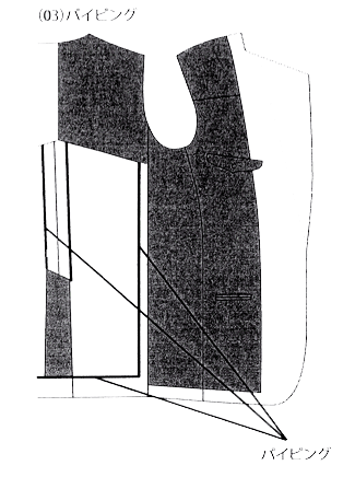 有料オプション:ジャケット裏地パイピング指定(ジャケットのみ) 当店でオーダースーツを作られた方のみのオプション