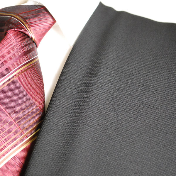 【A】:お好みの素材:ビッグサイズ(bigsize)の方に最適:ブラックフォーマル・礼服の斜めピケストライプ柄 合物(スリーシーズン)パターンオーダースーツ :POW7400のS上下出来上がり価格