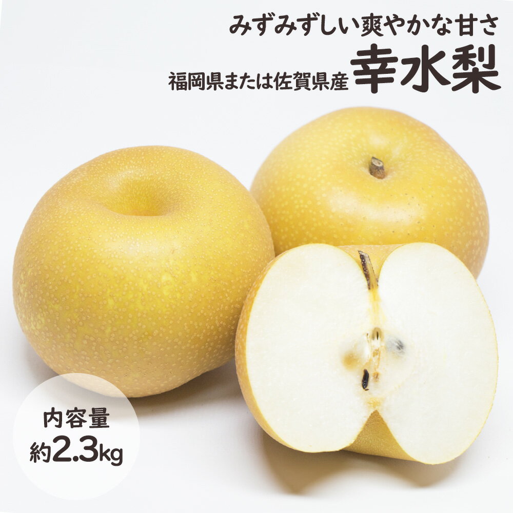 【早割中】 福岡県産 または 佐賀県産 幸水梨 2.3kg お祝い お供え お礼 感謝 プレゼント果物 残暑見舞い ギフト フルーツギフトお中元 ギフト 送料無料 【MR】[幸水梨2.3kg]