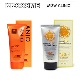 2+2=4 / 選べる4個セット ANJO化粧品 3W CLINIC 365線のクリーム 3W CLINIC インテンシブUVサンブロッククリーム SPF50 PA+++ 日焼け止め 化粧下地両用 送料無料