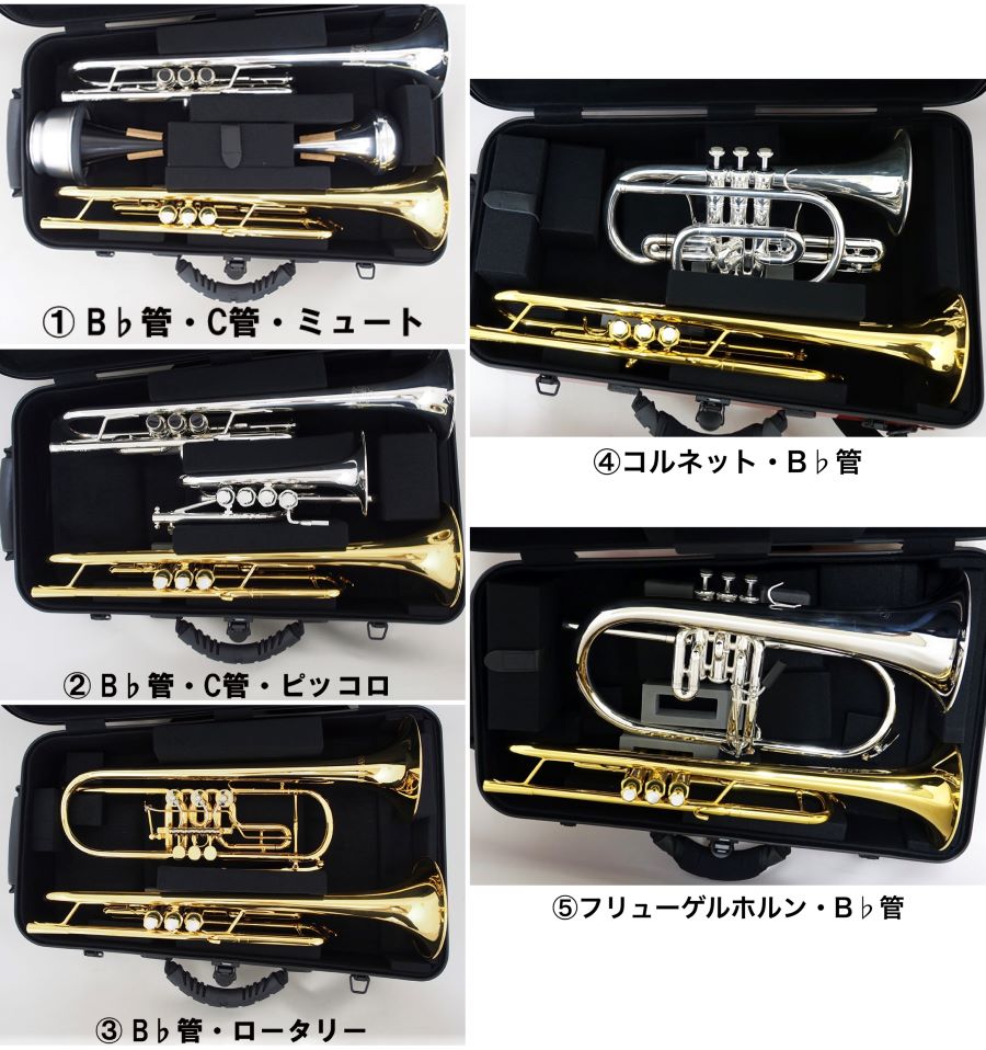 管楽器専門店 ダクの【ご予約】トランペットケース DACオリジナル『Sa-si NEXT』TP2+α（プラスアルファ）｜アングル2