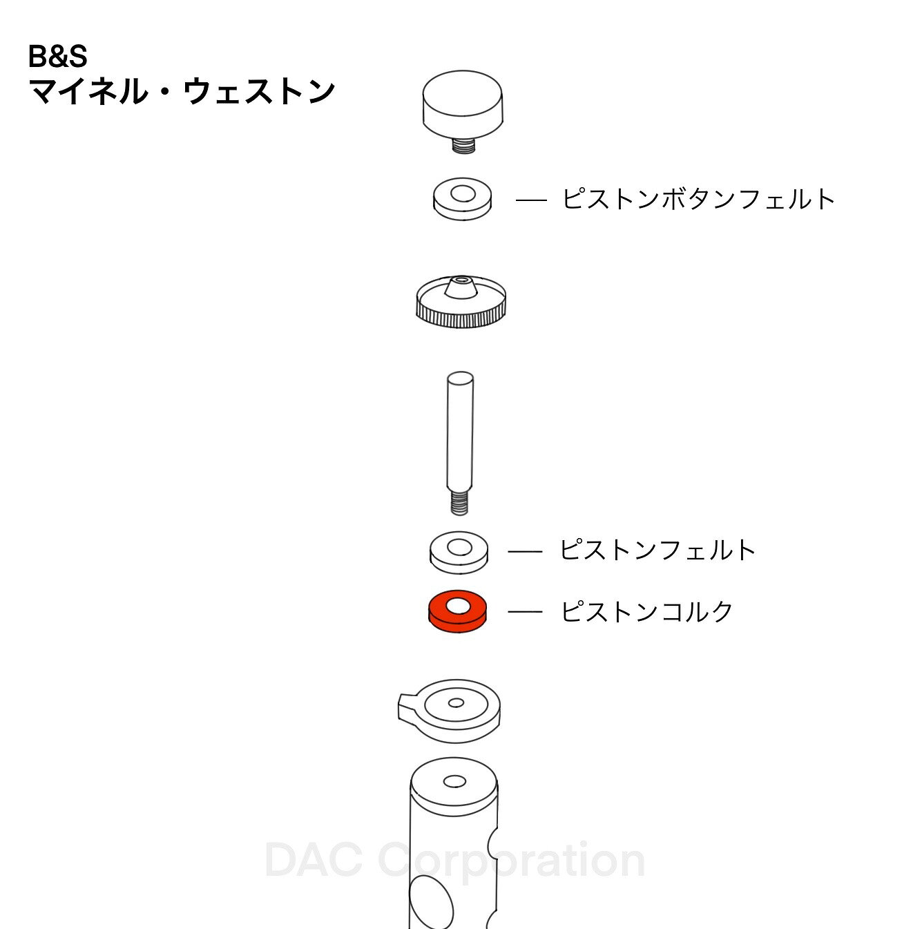 チューバ ピストンコルク B&S、Meinl Weston（マイネル・ウエストン）Germany