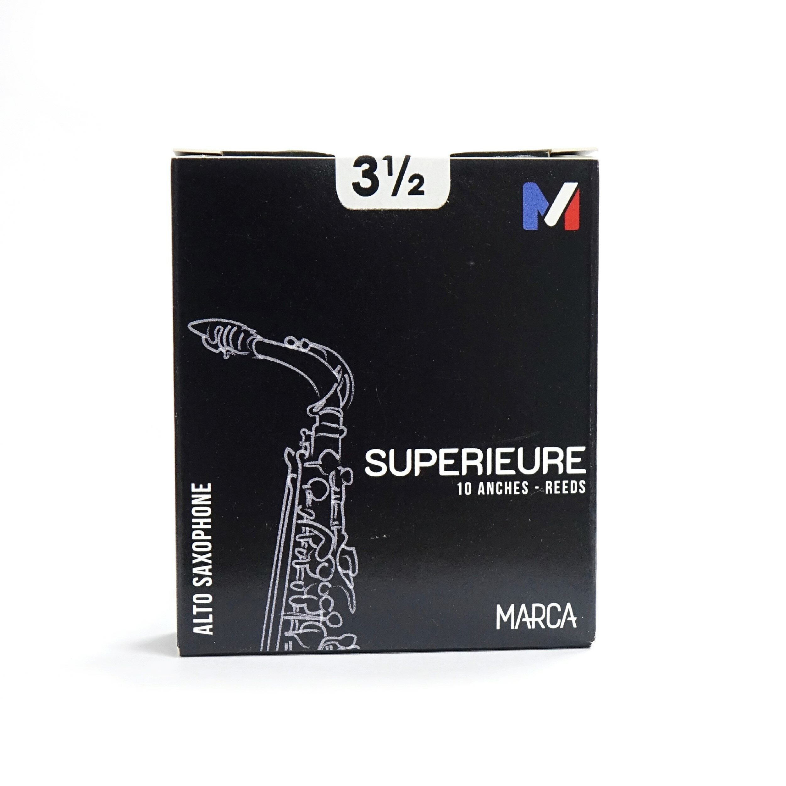 長年に亘り世界中のユーザーに愛されるスぺリアルシリーズは、反応が良く、大きなホールや屋内外でもしっかりとした鳴りが特徴で、クラシックからジャズ、ポップスまであらゆる音楽ジャンルに対応出来るマーカ社のベストセラーです。 【仕様】 ■アルトサックス用リード ■ファイルドカット ■ティップの厚さ：0.10mm ■ヒールの厚さ：3.30mm ■内容量：10枚 ■made in FRANCE ※パッケージ変更に伴い、画像と異なるパッケージのご案内となる場合がございますのでご了承ください。 ※3箱以上まとめてご注文の際は、事前にメールまたはお電話(03-3361-2211)にて在庫をご確認ください。