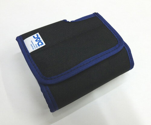 トランペットマウスピースケース（ポーチ／ホルダー）DACオリジナル 2本+オイル用 黒地／青フチ TP2MC