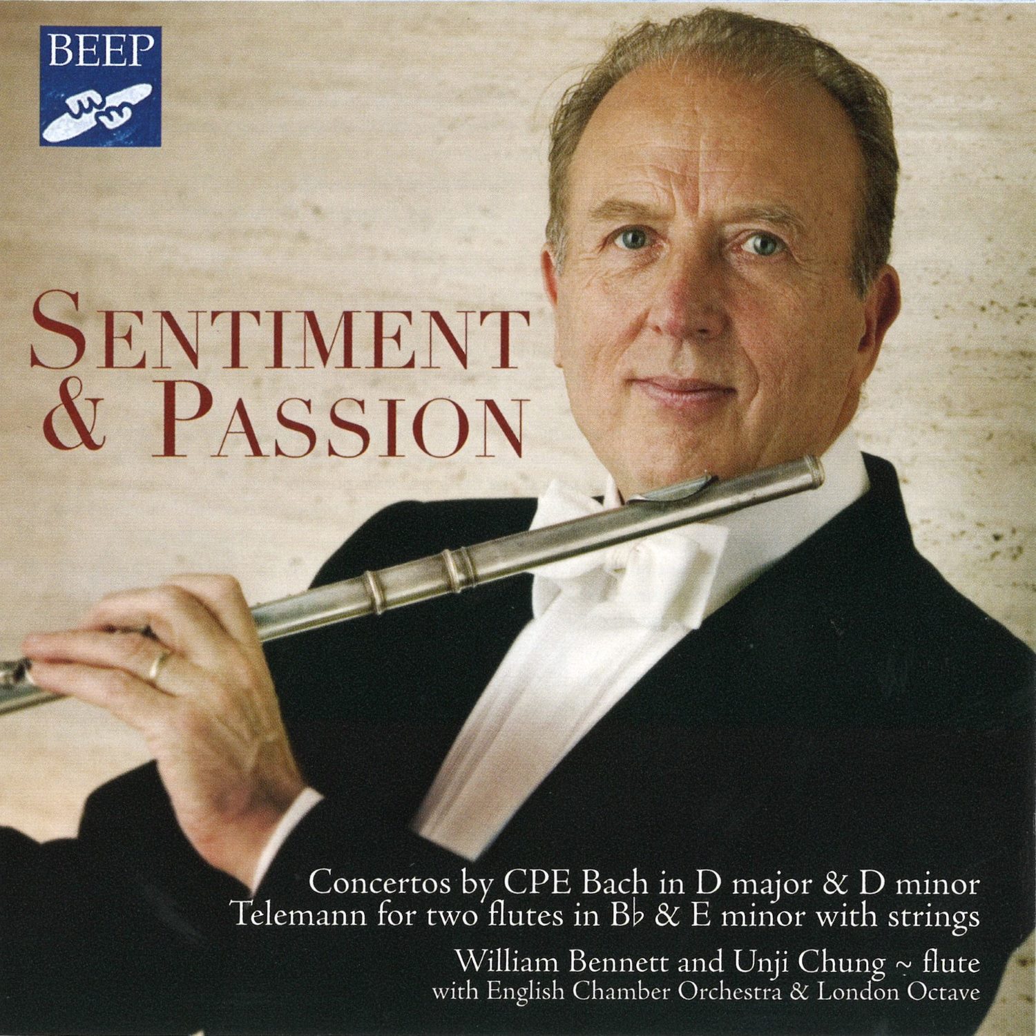 Rakuten - CD／フルート William Bennett（ウィリアム・べネット）・Unji Chung（チャン・ウンジュ）「SENTIMENT& PASSION」～CPEバッハ、テレマン：フルート協奏曲集～