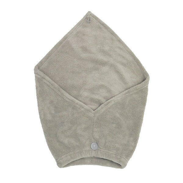 心地よい毎日のために。頭をすっぽり覆って簡単ヘアドライ。 340横(mm)/480縦(mm)/0高/厚(mm)/頭位(約)440〜800mm/綿の約5倍の吸水力 115g