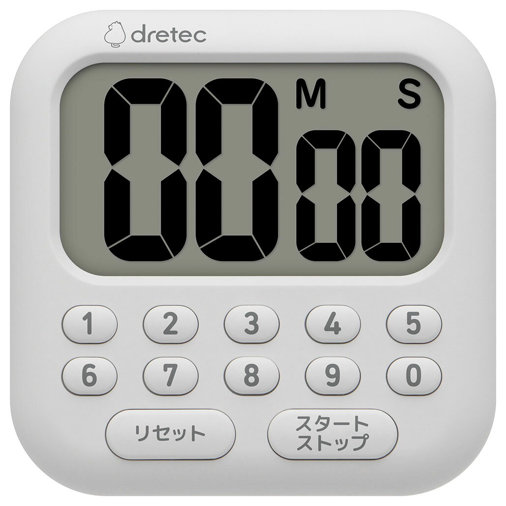 ドリテック ハキ見えタイマー テンキー ホワイト T-651 WT 【dretec キッチン タイ...