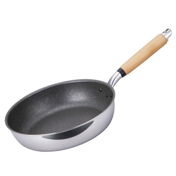 北陸アルミ 極ふかみ IHフライパン 26cm A-3122 【ガス火対応 IH対応 日本製 送料無料 深型 軽量 軽い 快適 ミラー 新生活】