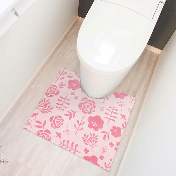 送料無料 オカトー　使い捨てトイレマット　15枚入 ピンク 3