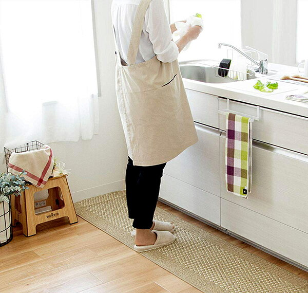 送料無料　オカ　優踏生　洗いやすいキッチンマット 45×180cm ベージュ