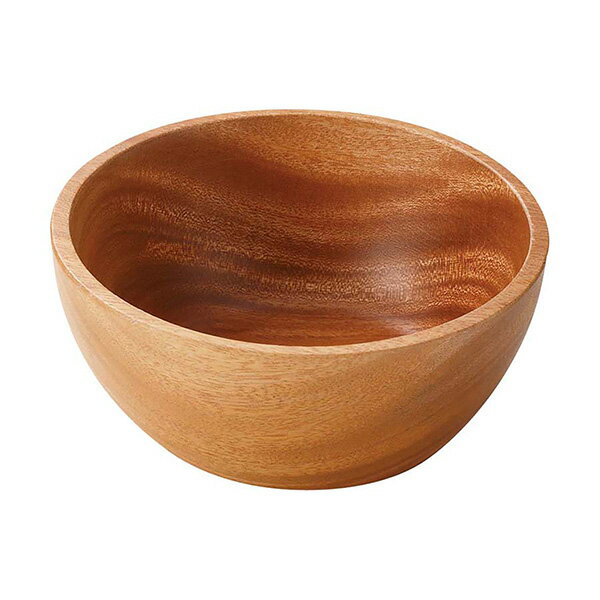 食事を美味しく演出するウッドブレスシリーズ。 カフェのような雰囲気を楽しめる、ナチュラルな風合いのマホガニー製食器です。 ■サイズ：外径140×高さ60mm ■容量：540ml ■材質：天然木（ラッカー塗装） ■原産国：ベトナム