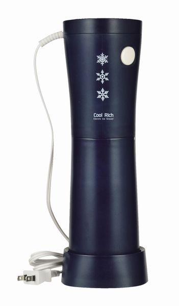 クールリッチ 電動ハンディかき氷器 ネイビーブルー D-1347