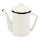 パール金属 HB-4415 ジャストサイズ ホーローコーヒーポット600ml (ホワイト) ガス火専用