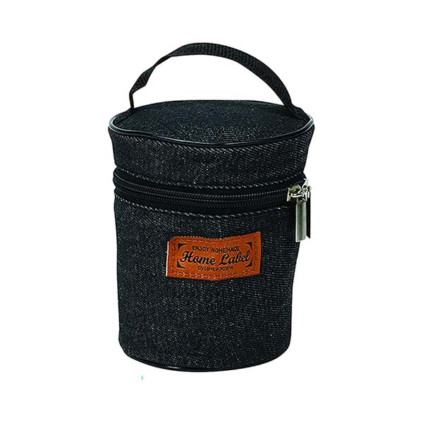 パール金属　HB-5462　ホームレーベル フードマグ400スプーン付用バッグ(BKデニム)