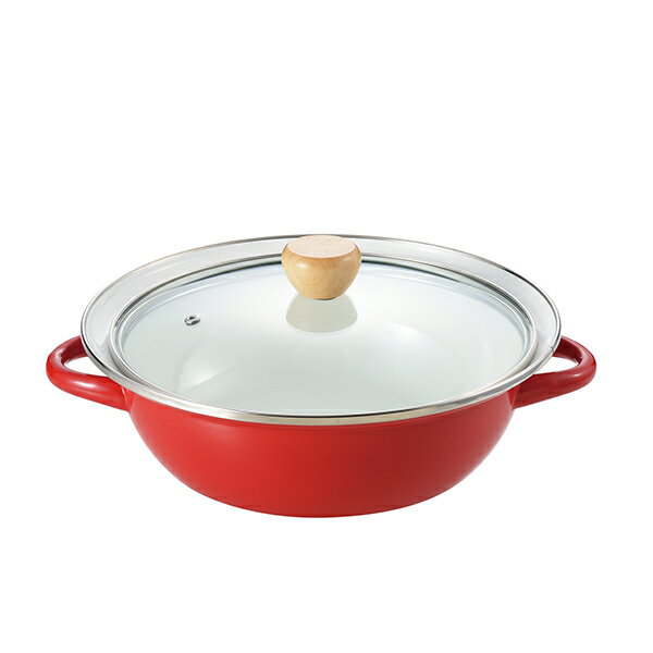 Rakuten - パール　HB-6489 グラッセ ホーローガラス蓋卓上鍋24cm