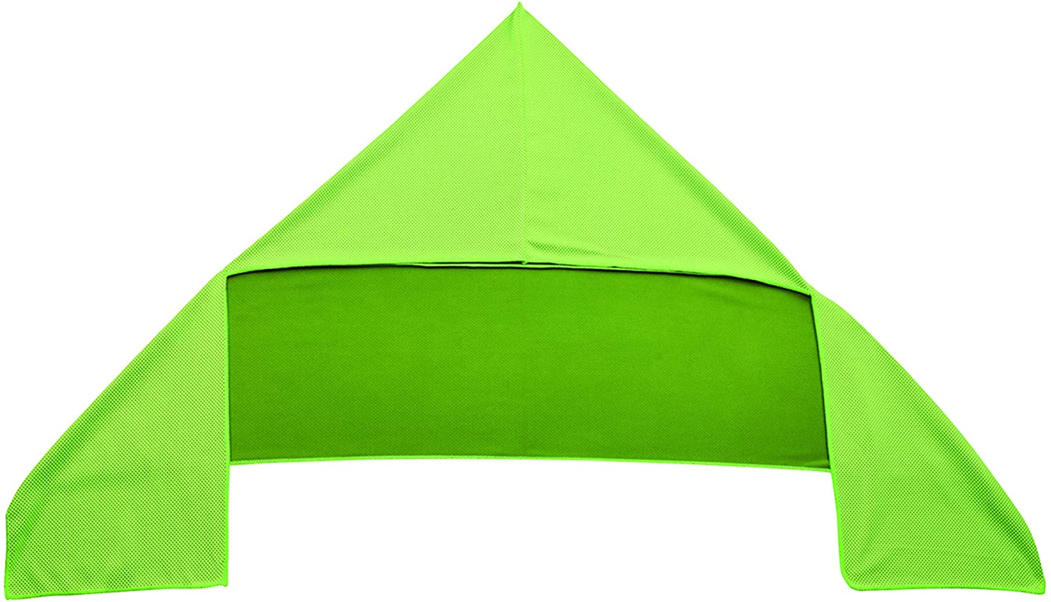 送料無料 パール金属 クールストレージ ケース付冷感フードタオル グリーン D-6648