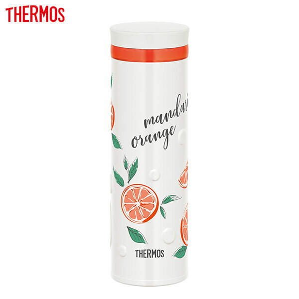 送料無料　サーモス　JNO-502G　ORWH　真空断熱ケータイマグ　オレンジ柄
