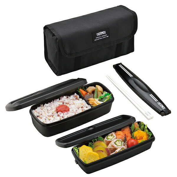 送料無料　サーモス DJB-906WDPBK フレッシュランチボックス 900ml　ブラックのサムネイル