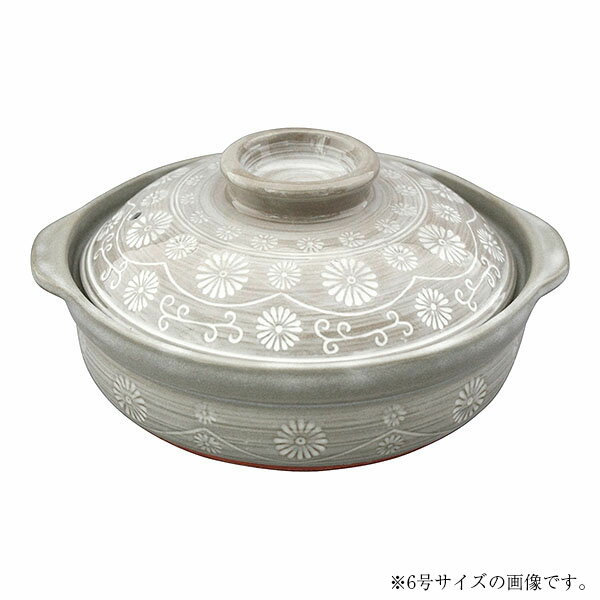 日本製　三重県 万古焼の三島土鍋　6号のサムネイル