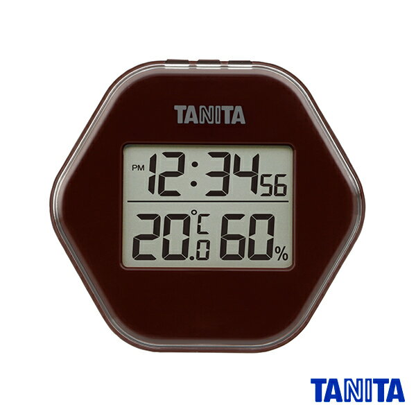 【送料無料メール便専用】タニタ　TT573BR　デジタル温湿度計　ブラウン