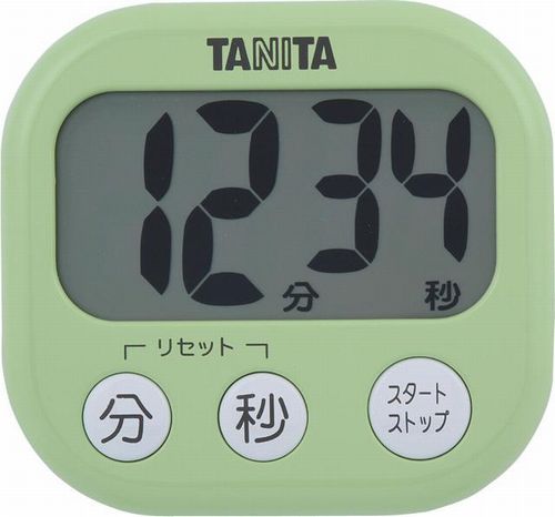 代引不可【送料無料メール便専用】 タニタ　でか見えタイマー　ピスタチオグリーン TD-384GR