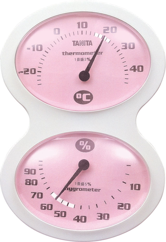タニタ　温湿度計　TT-509　ピンク